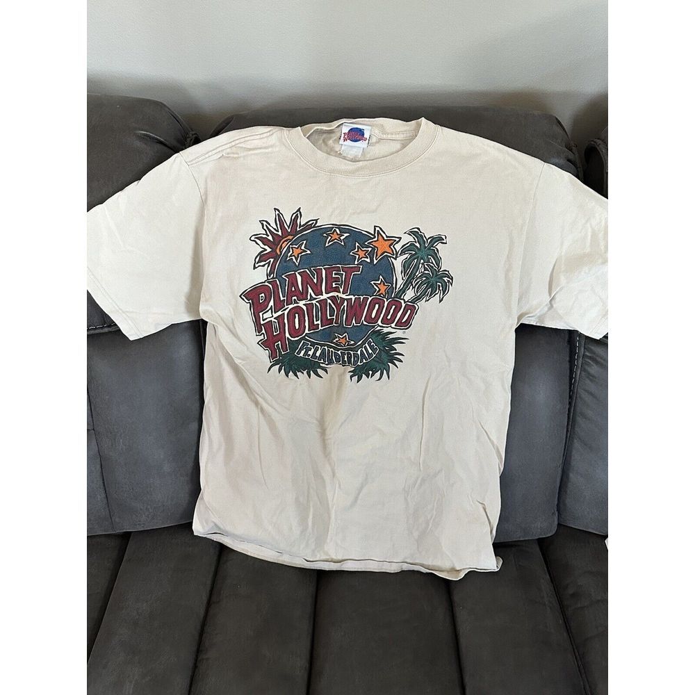 Vintage 90s Planet Hollywood Ft Lauderdale T Shirt Sz M 1991 Made In USA